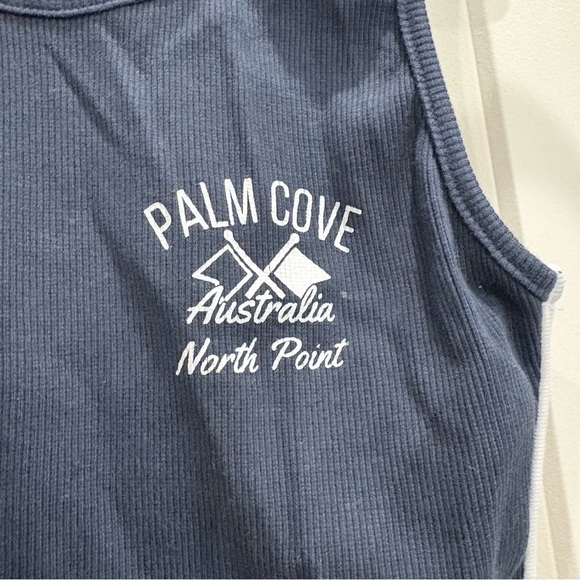 Zara navy blue Tank top & shorts Girls 9/10 GUC Palm Cove Australia North Point - Picture 3 of 10